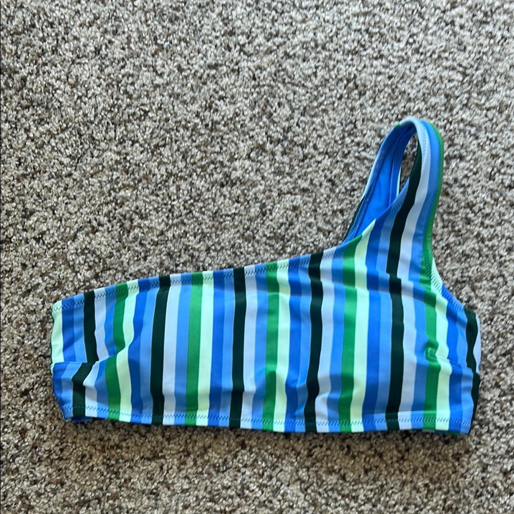 Aerie Blue Striped Bandeau Top